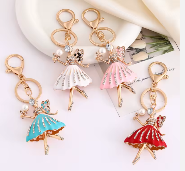 JAC-Y - Angel Ballet Girl Metal Keychain